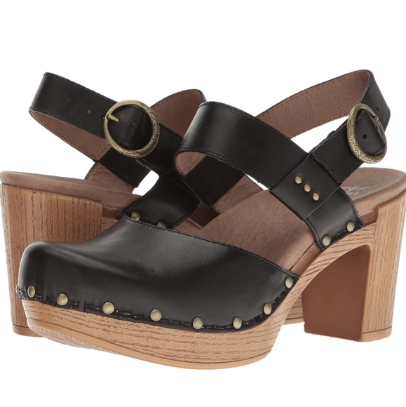 Dansko Shoes - Dansko dotty heeled studded sandal clog 40